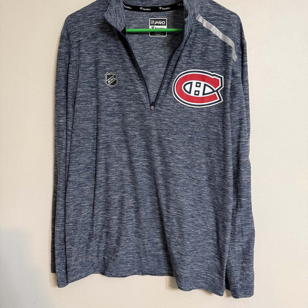 NHL Montreal Canadiens Fanatics Quarter-Zip Pullover‎ Jacket